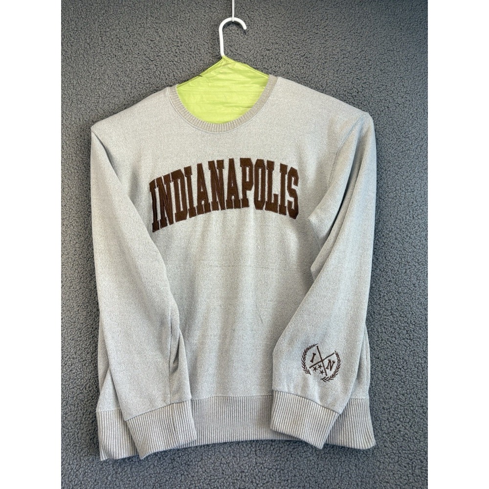New York Popular Indianapolis Soft Crewneck Sweatshirt XL Beige Brown‎